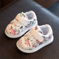 new autumn kids shoes for girls leather children casual shoes breathable floral fashion toddler baby shoes 15 25