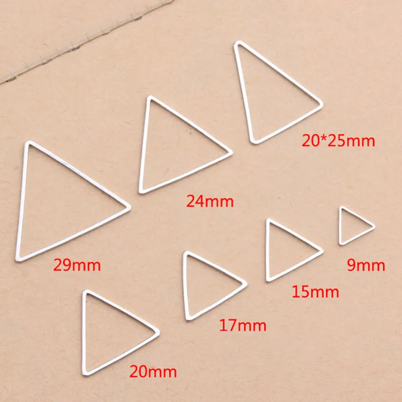 Новинка 10 шт./компл. золотистые/Серебристые треугольные аксессуары для сережек