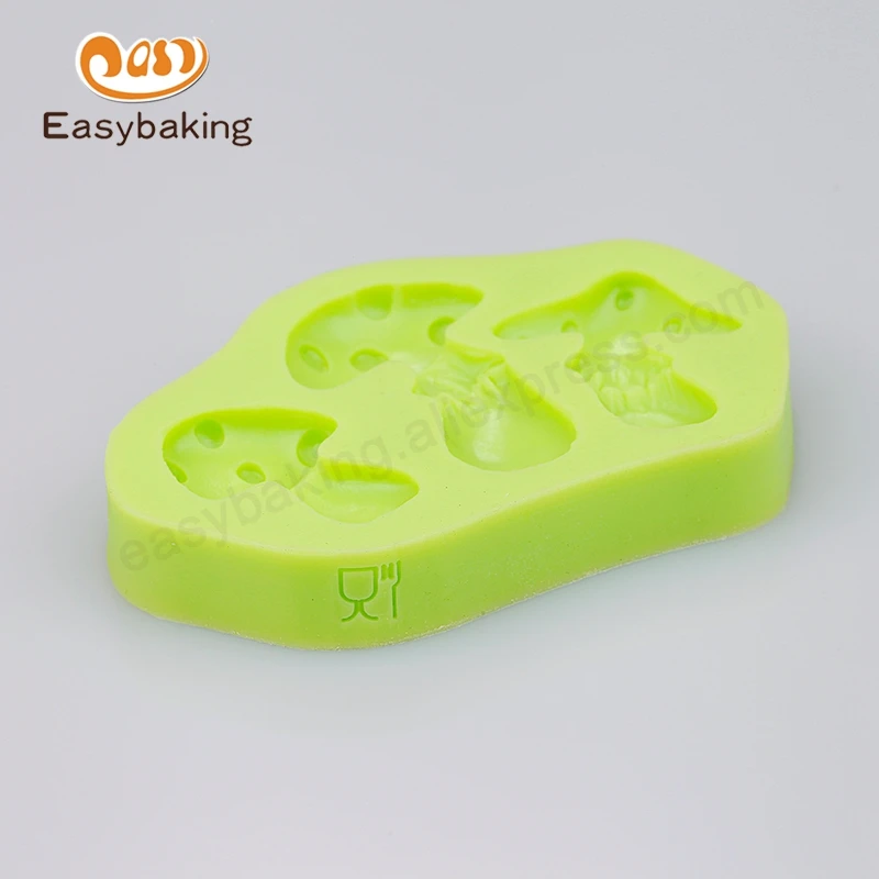 Кухонные аксессуары пищевая выпечка 3 прекрасные грибы силиконовая форма для