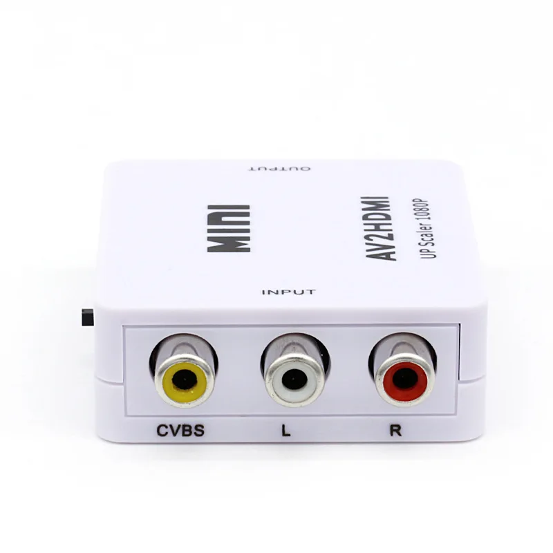 RCA AV конвертер HDMI мини композит CVBS к AV2HDMI видео для HDTV ТВ PS3 PS4 ПК DVD Xbox