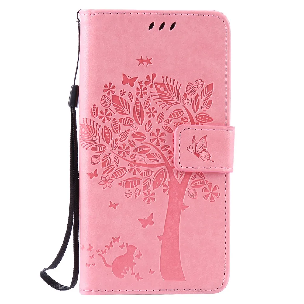 Для Huawei Honor 4X/Honor 5X чехол для Fundas 5C Coque 3D Tree Cat Pattern кошелек Магнитный флип кожаный
