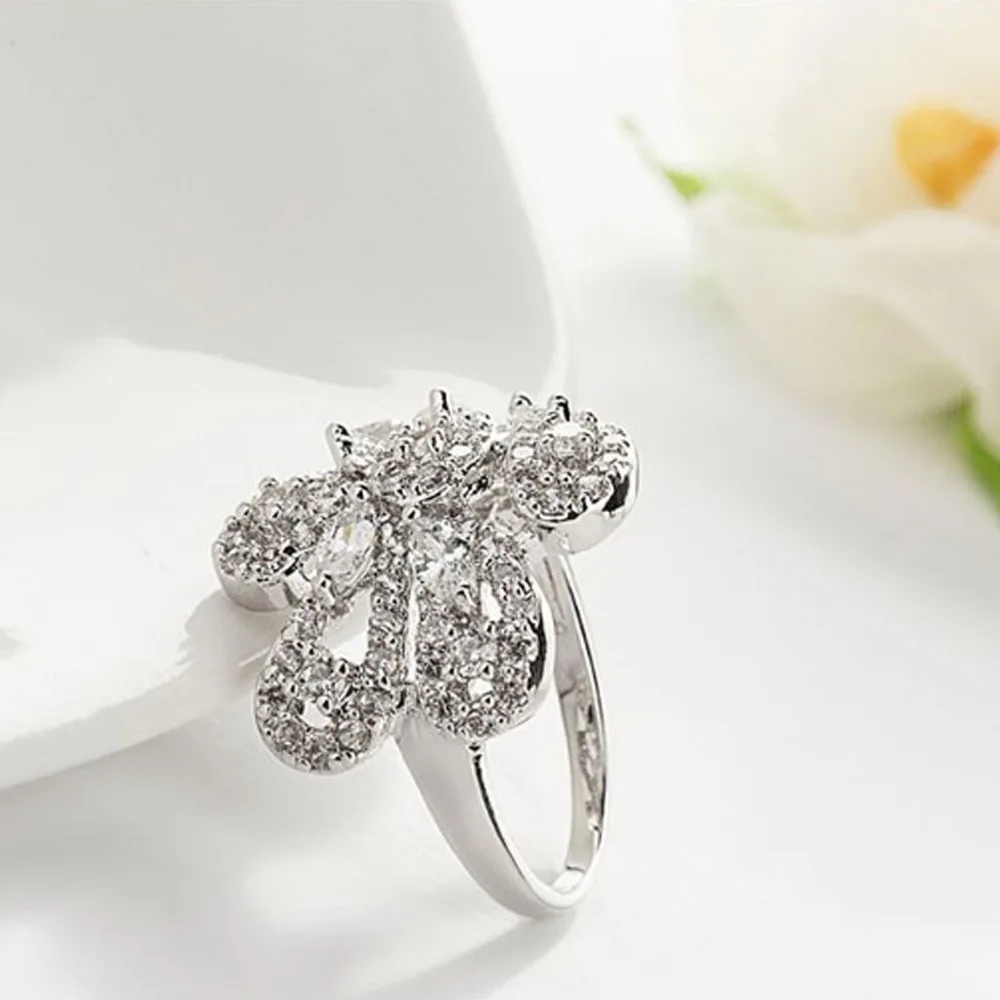 LUOTEEMI кольца для Для женщин цирконами Стек узкие микро паве ЧР предложение