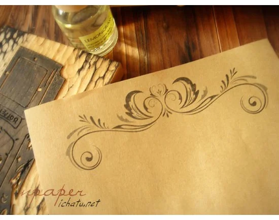 Ретро крафт бумага для письма 80gsm Европейский цветочный дизайн 17*23 см офиса 40