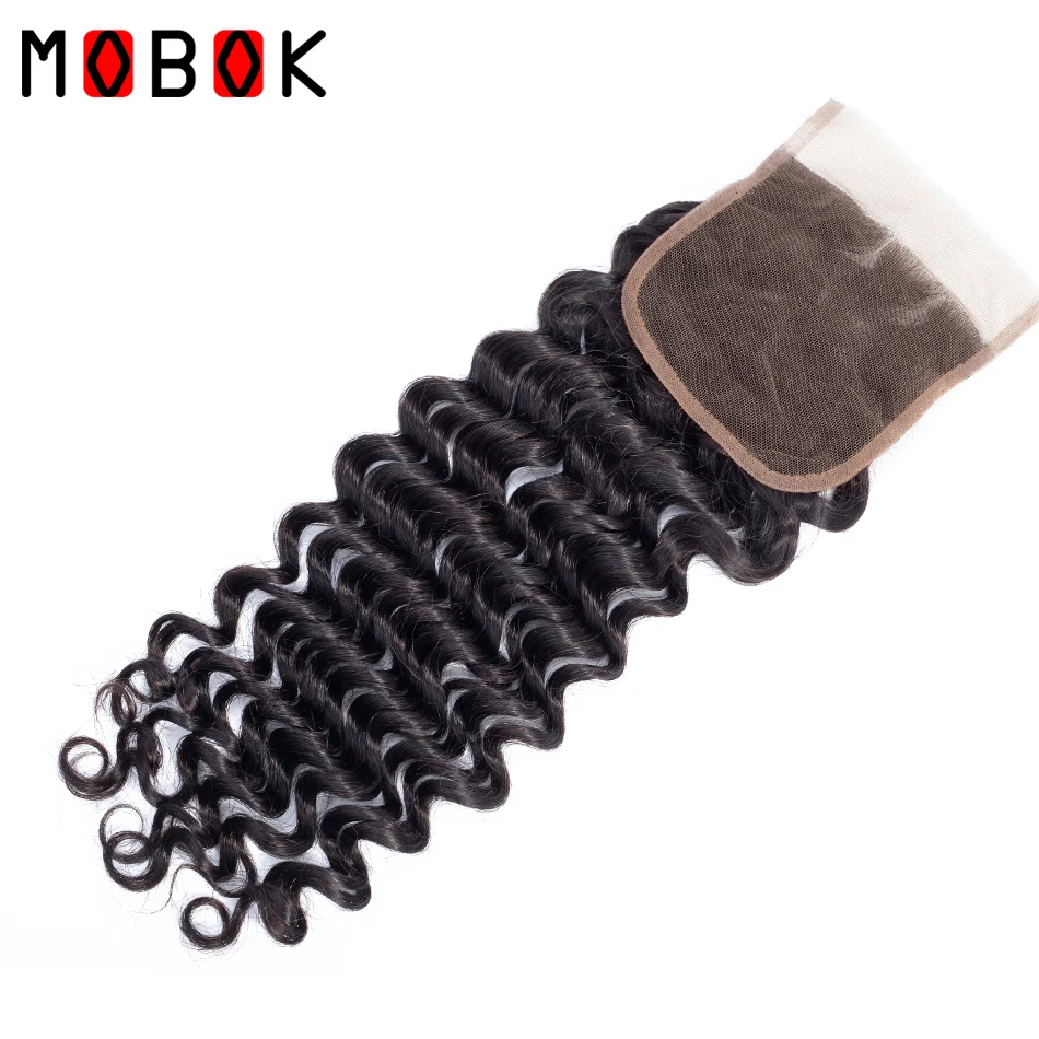 Накладные волосы с глубокой волной 100% натуральные Remy швейцарские кружевные