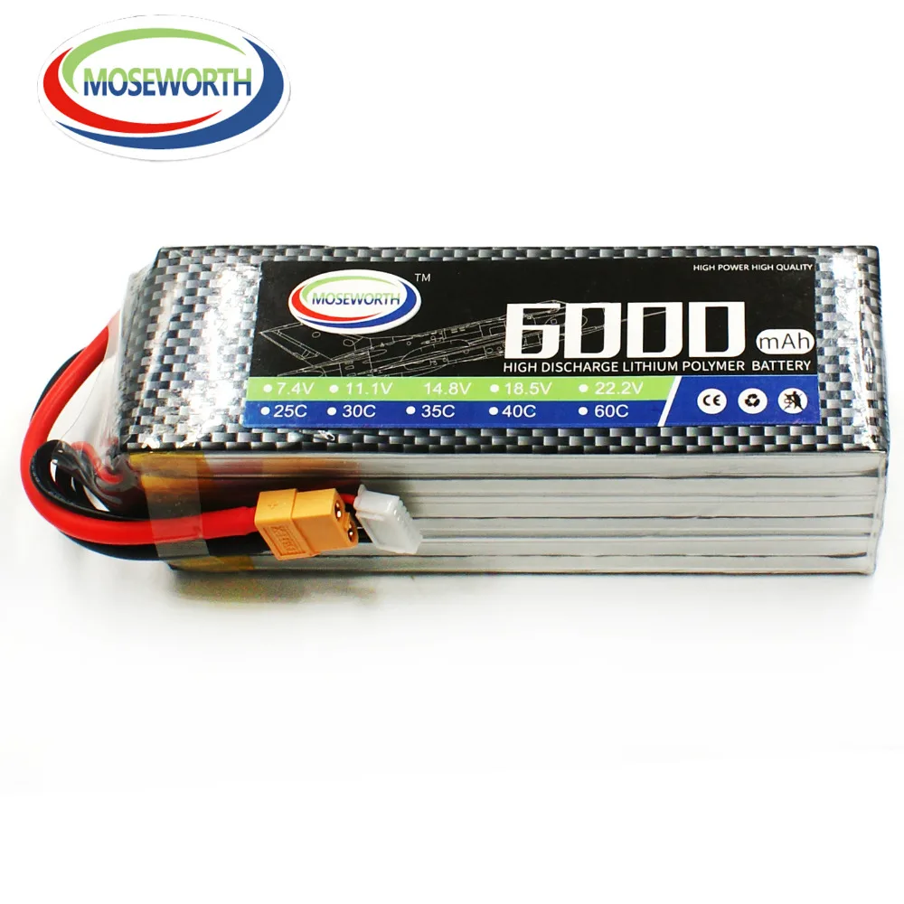 Аккумулятор LiPo 6S 22 2 в 6000 мАч 25C для радиоуправляемого вертолета дрона автомобиля