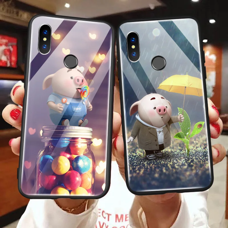 GKK стеклянный чехол для Xiaomi Redmi note 5 из закаленного стекла с мягким краем