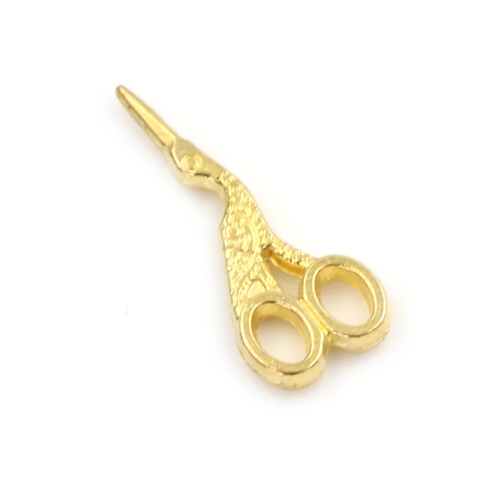 

1pcs Mini Metal Scissors For 1:12 Dollhouse Miniatures Accessories Simulation Crafts Toys Sewing Gold Scissors Furniture Toy