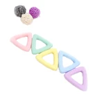 Chenkai 10 шт. силиконовый треугольный Прорезыватель Геометрическая Соска-пустышка Прорезыватель для самостоятельного изготовления для младенцев сглаживающий игрушечный аксессуар для зубов