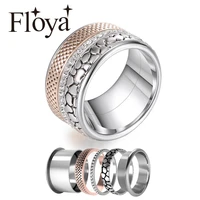 floya stainless steel rings vintage band zircon ring rose gold luxury interchangeable bijoux femme lovers ring