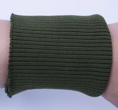 army green 8*10 см утолщенные трикотажные ребристые манжеты пара, отделка одежды, куртка, пальто хлопок стрейч мягкие запонки 1 пара - Цвет: army green