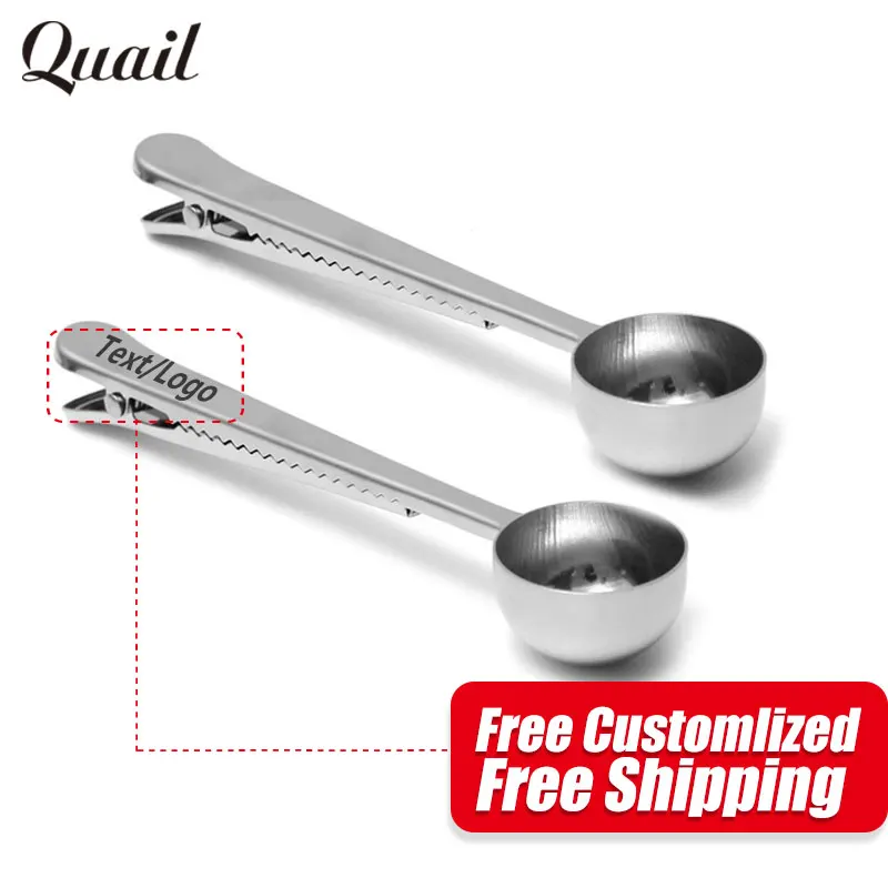 Портативная кофейная ложка для перепелов с зажимом пакета мерная кофе