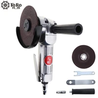 sale 4 inch high speed pneumatic angle grinder with disc polished piece and pvc handle for machine polished cutting operation