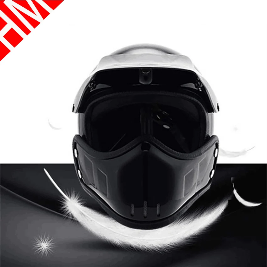 Винтаж съемный мотоциклетный шлем Ghost Rider черный железный человек мотоцикл