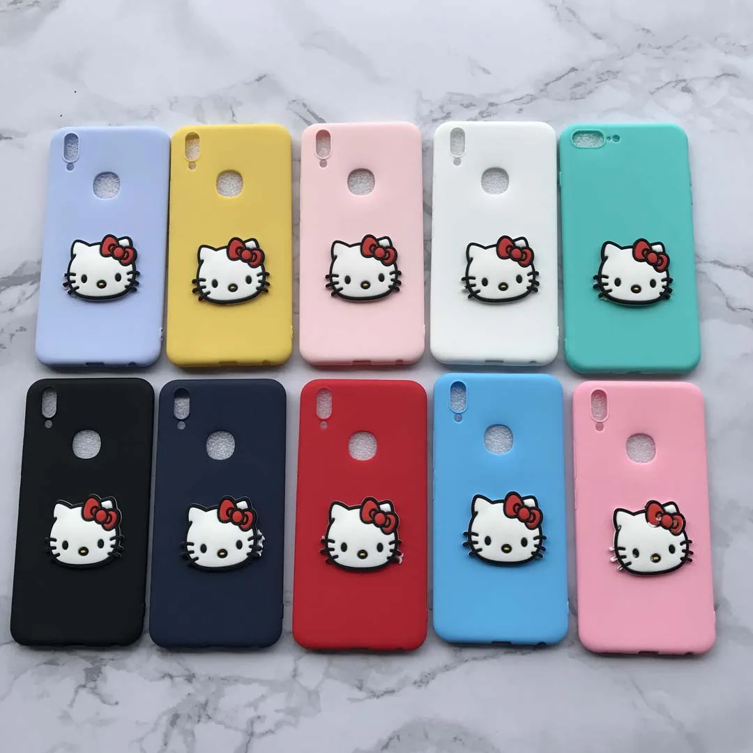 Для huawei P9 P10 P20 Pro Lite плюс Смарт Nova 2 S 3E Карамельный цвет с 3D рисунок Hello Kitty патч