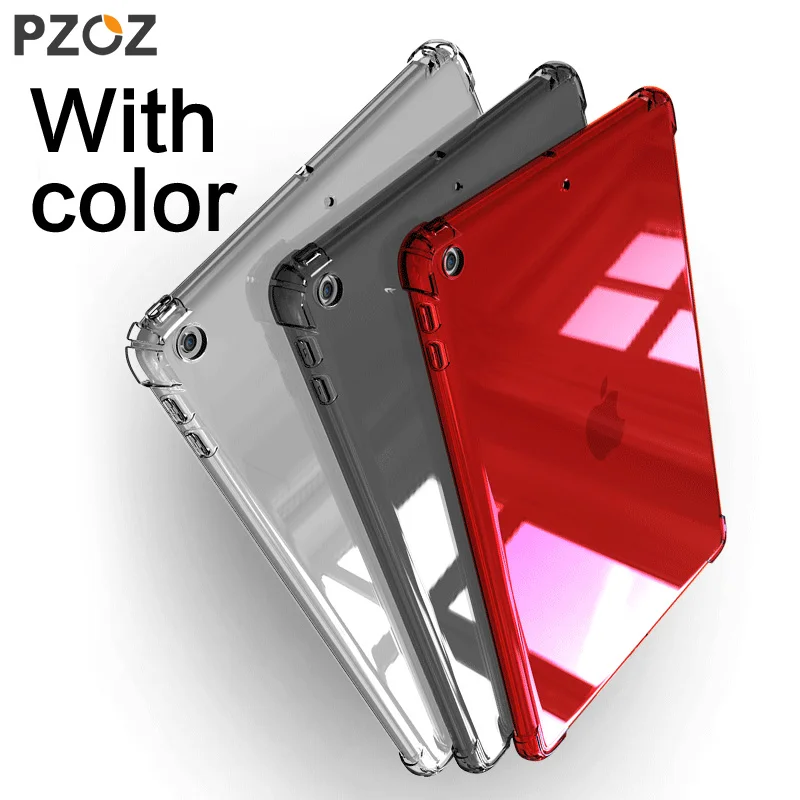 Чехол PZOZ для iPad Pro Air 10 2 5 9 7 дюйма 2020 2019 mini 3 4 силиконовый Ударопрочный Мягкий 11 12