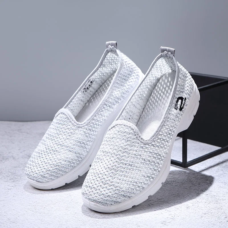 Loadfunds/Новинка Летняя женская повседневная прогулочная обувь однотонная дышащая