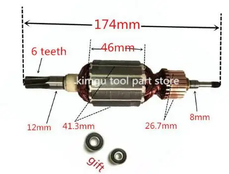 AC220V-230V роторный якорь мотор Замена для MAKITA 513633-7 HR4010C HR4001C HR4011C HR4001CX