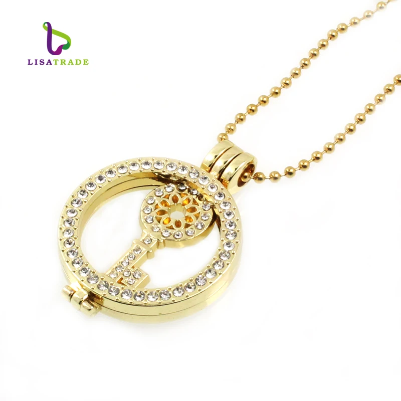 1 шт.! Мое ожерелье в форме монеты полые 33 мм Монеты диск для женщин подходит 35