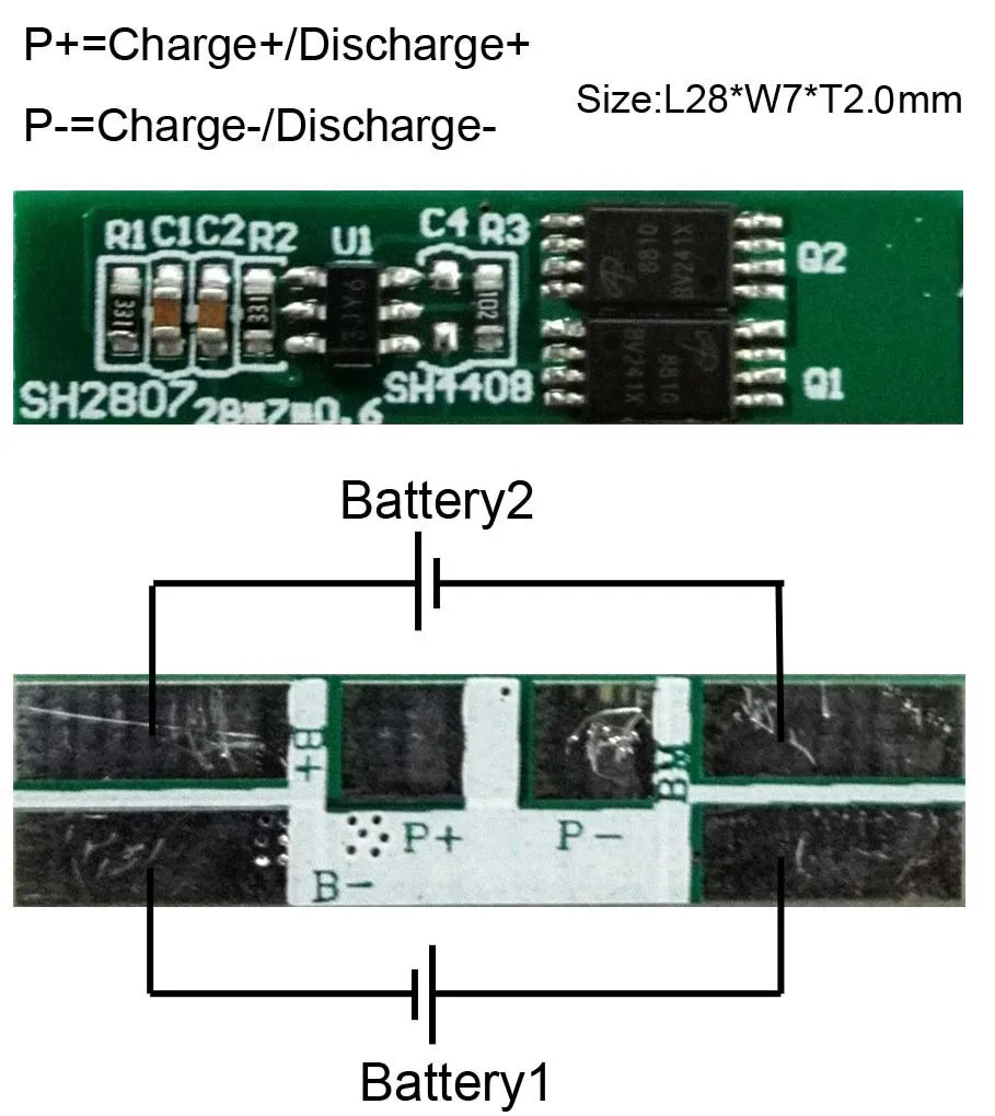 Модуль цепи защиты 2S 5A BMS PCM PCB плата батареи для 7 4 В литий ионная lipo батарейный