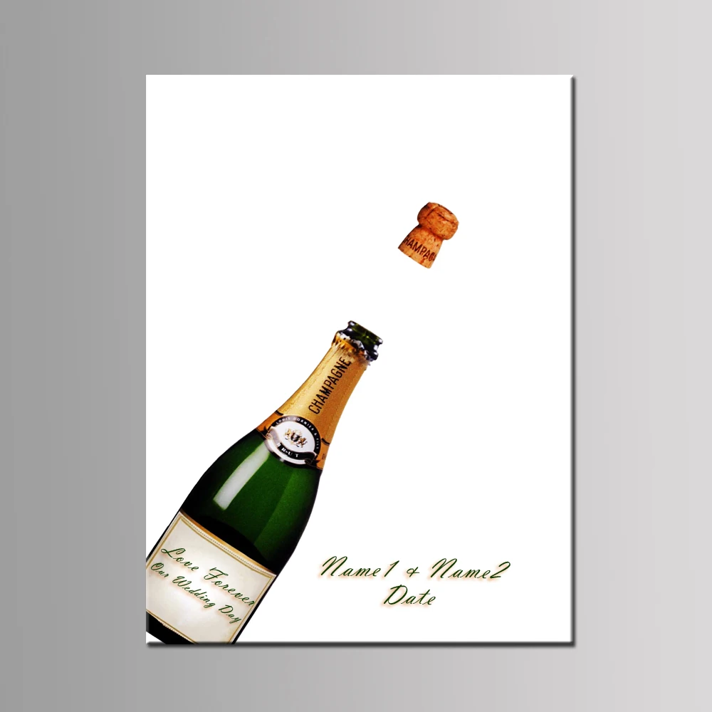 Книга для гостя по отпечатку пальца индивидуальная книга шампанского свадебного