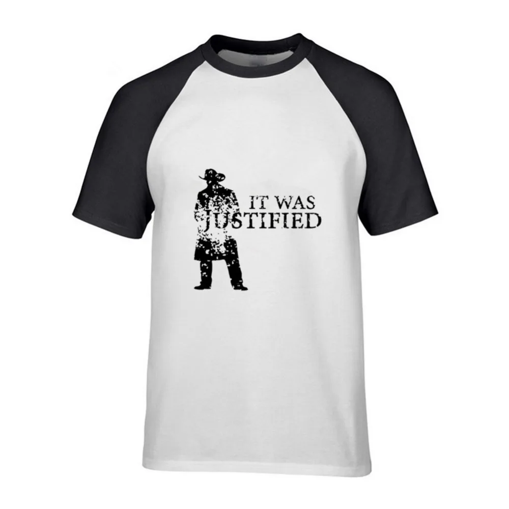 TV Justified Men's T-Shirts Funny Printed Short Sleeve Tshirts Summer Hip Hop Casual Cotton Tops Tees Streetwear free shipping | Мужская