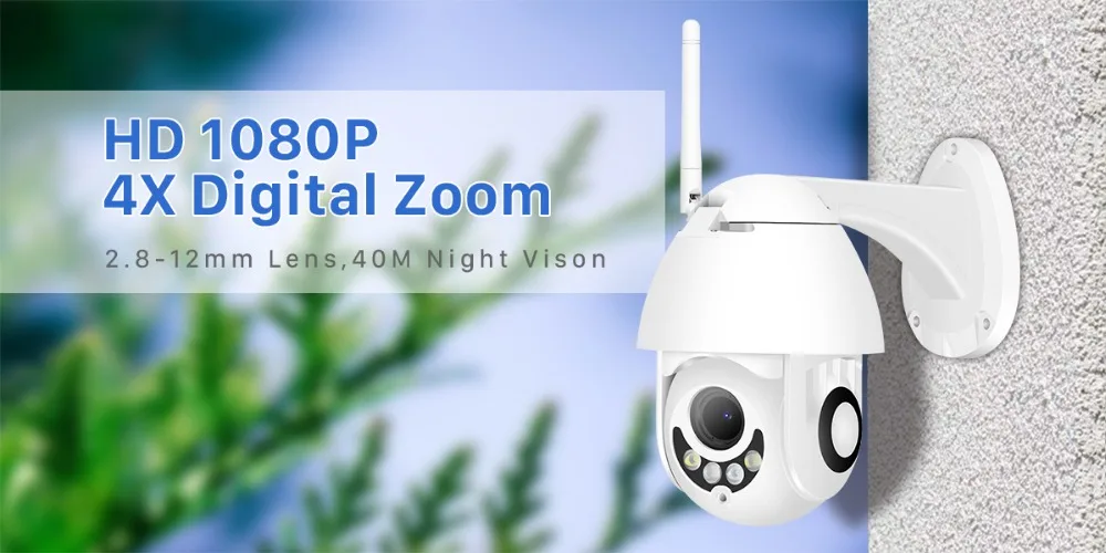 1080P Wifi IP камера наружная двухсторонняя аудио PTZ 5X оптический зум ночное видение ИК 60 м беспроводная безопасность скорость купольная камера P2P