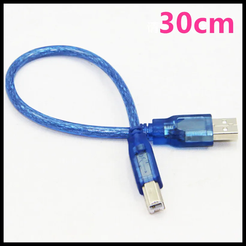 Кабель для принтера USB 2 0 со штекером типа A и B блестящий синий 30 см/1 м/1 5 м/3 м/5 м|usb
