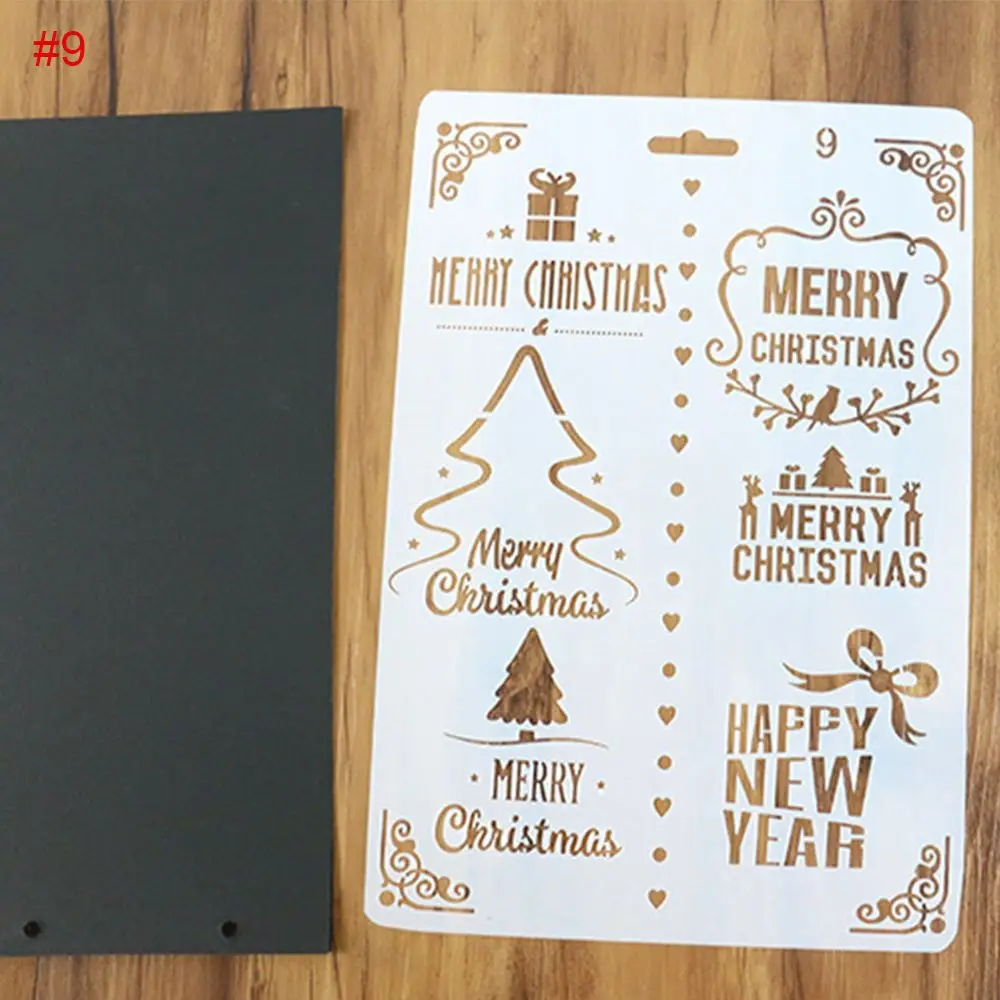 DIY рождественские подарки Скрапбукинг карты с Новым годом шаблон для живописи