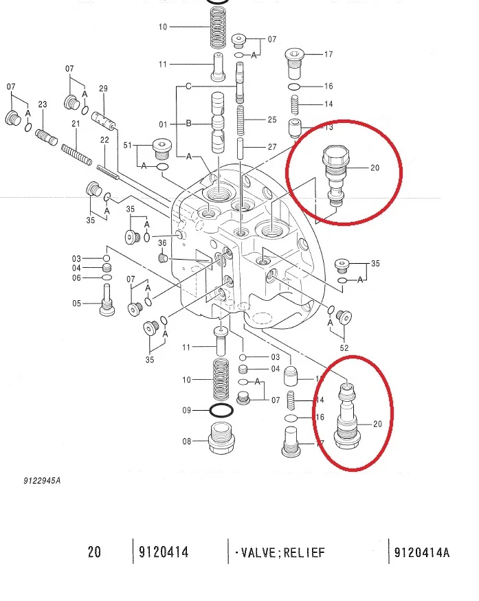 EX120 3 предохранительный клапан 9120414 для экскаватора Hitachi|Компрессор и муфта