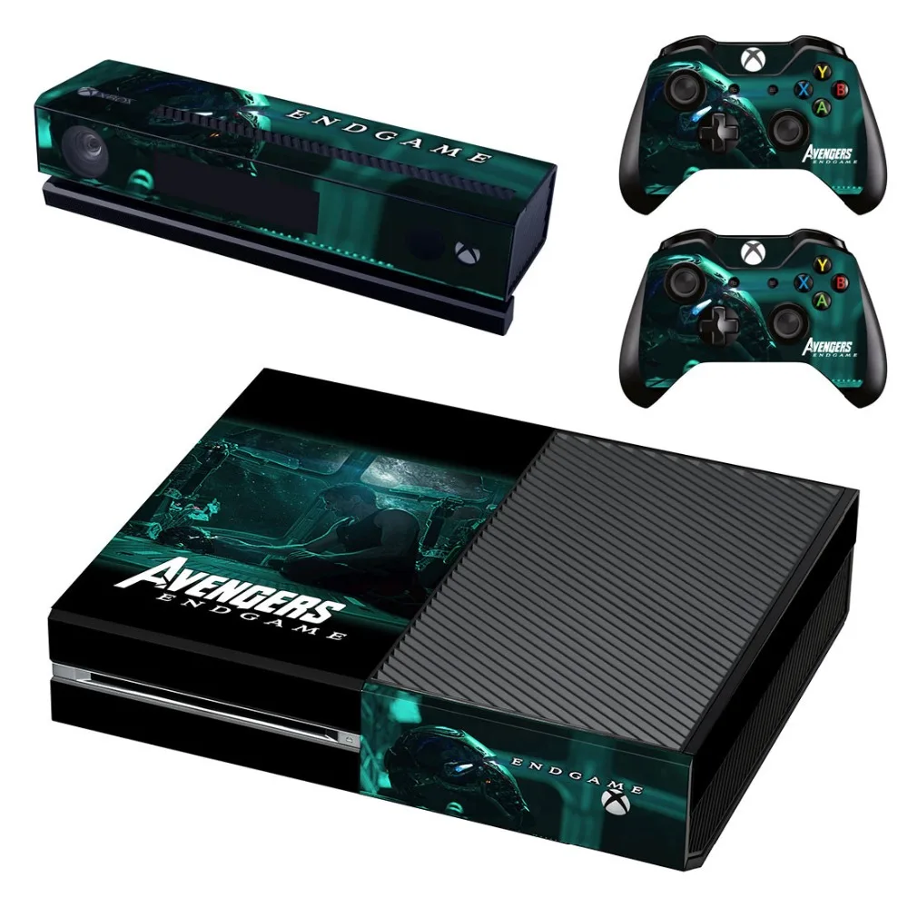 Наклейка на кожу для консоли Xbox One и контроллеров Kinect 2 винил Мстители