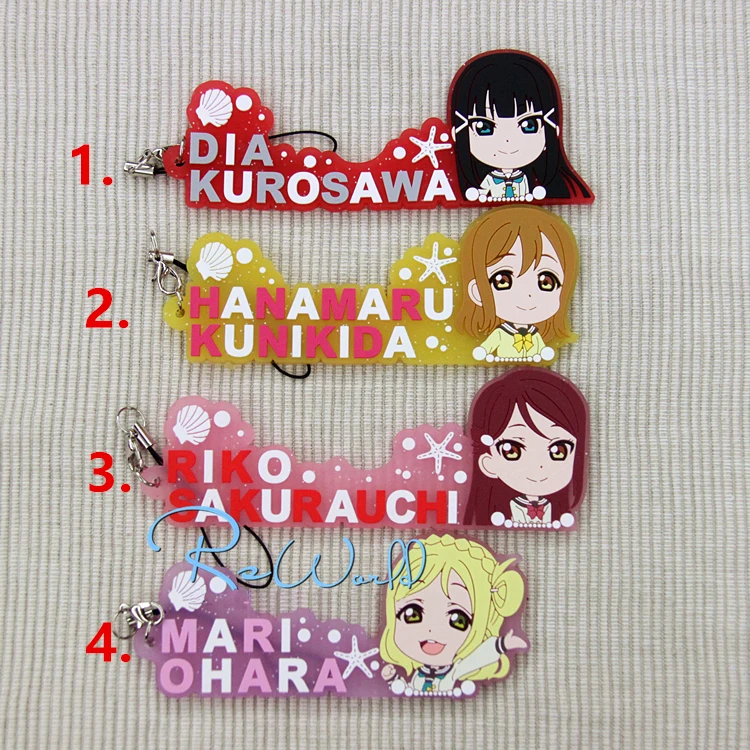 Love Live Lovelive Sunshine аниме Sakurauchi Riko охара Мари Kunikida Hanamaru Kurosawa Dia Aqours резиновый брелок|love