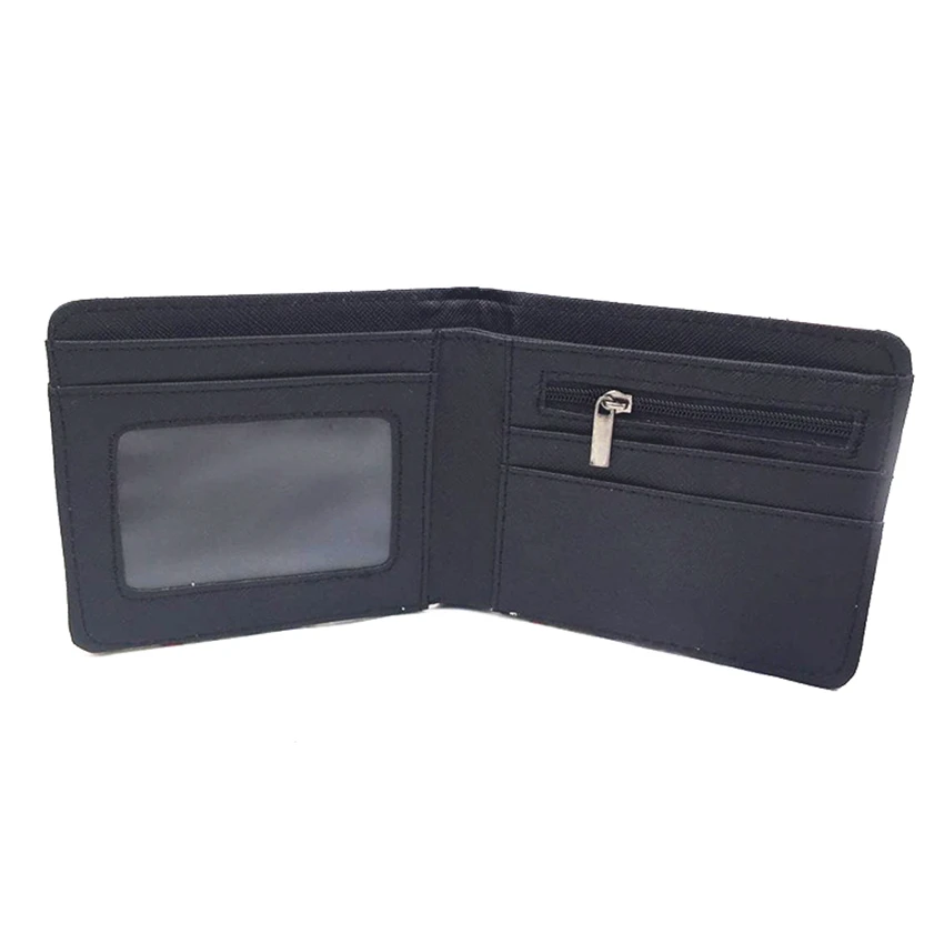 Короткий кошелек из искусственной кожи с аниме мечом двойной многослойный