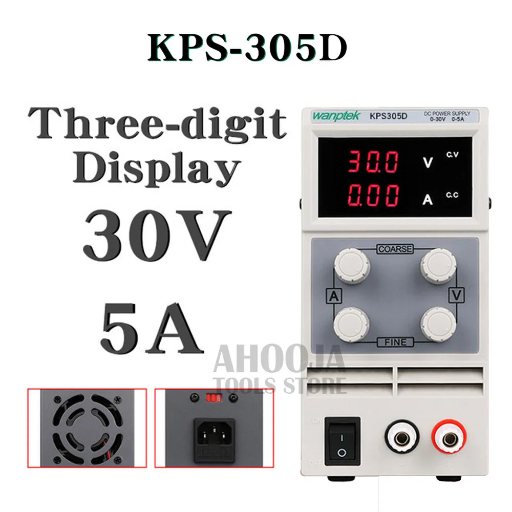 KPS305D Wanptek KPS305D/DF 30 в 5A светодиодный дисплей Регулируемый импульсный источник питания ремонт ноутбука паяльная лаборатория DC Регулируемый тестовый источник питания - Цвет: KPS305D