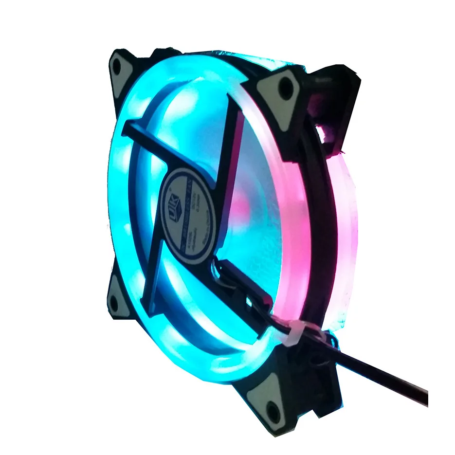 Светодиодный вентилятор RGB с несколькими режимами Круглый охлаждающий для ЦП
