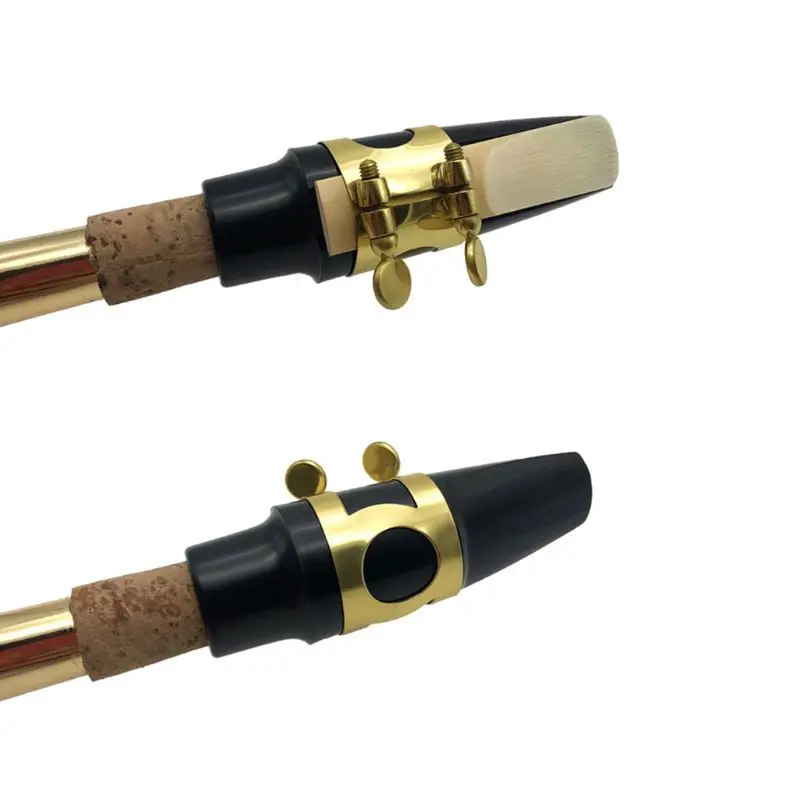 

Eb Alto Saxophone Rubber Bakelite Mouthpiece Ligature Brass Ligature Fastener