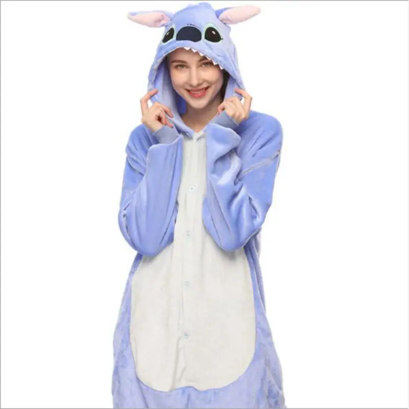 2018 Рождественский подарок взрослых унисекс новый синий стежка Onesie животных