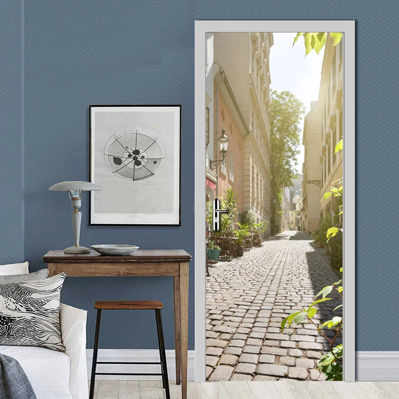 Пвх водонепроницаемые самоклеящиеся фотообои дверные наклейки европейский