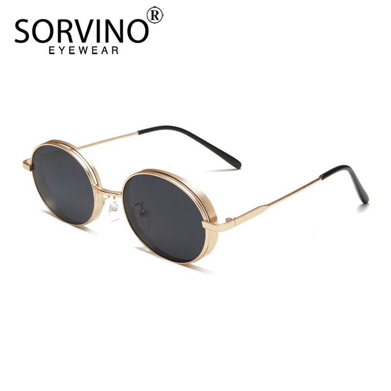 SORVINO 2019 обтягивающие стимпанк Овальные Солнцезащитные очки женские дизайнерские