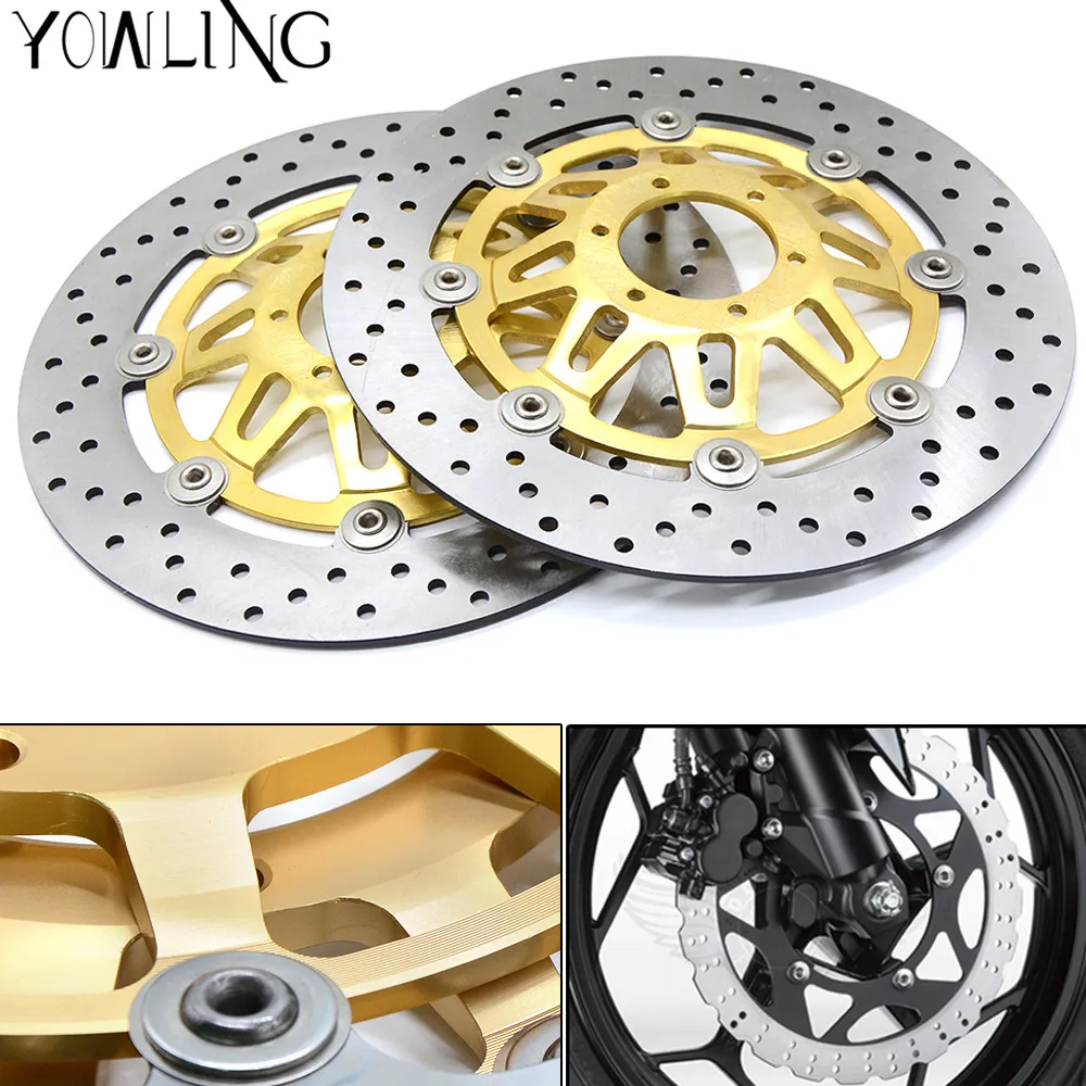 

1 пара передних тормозных дисков роторы для Honda CB400 CB 400 1999-2009 2003 2004 2005 2006 2007 2008 CNC передние тормозные дисковые тормозные роторы