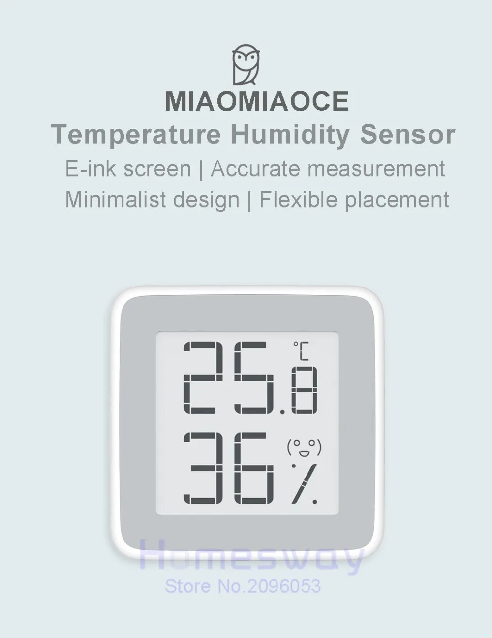 Xiaomi Miaomiaoce термометр датчик температуры и влажности E-ink экран цифровой измеритель влажности высокоточный датчик ЖК-экран