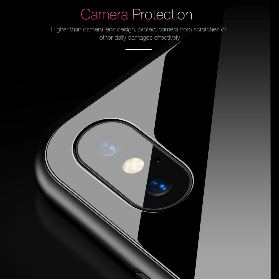 FLOVEME Роскошные закаленное Стекло Чехлы для iPhone X 10 8 7 высокая прозрачность Полный