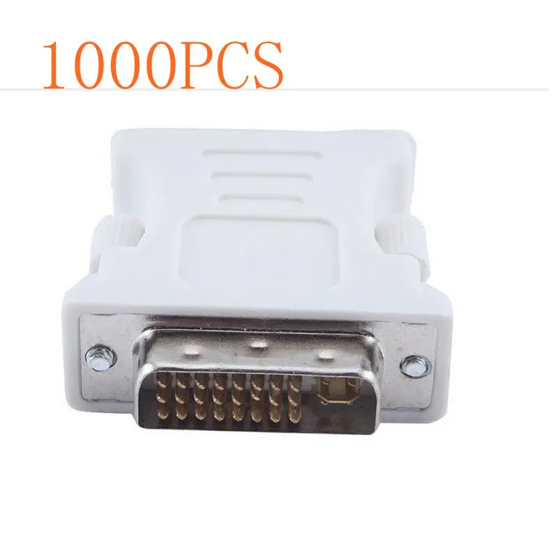 1000 шт. видео конвертер адаптер Plug DVII разъем для ТВ DVD HD M/F DVI I 24 + 5 булавки к VGA D 1