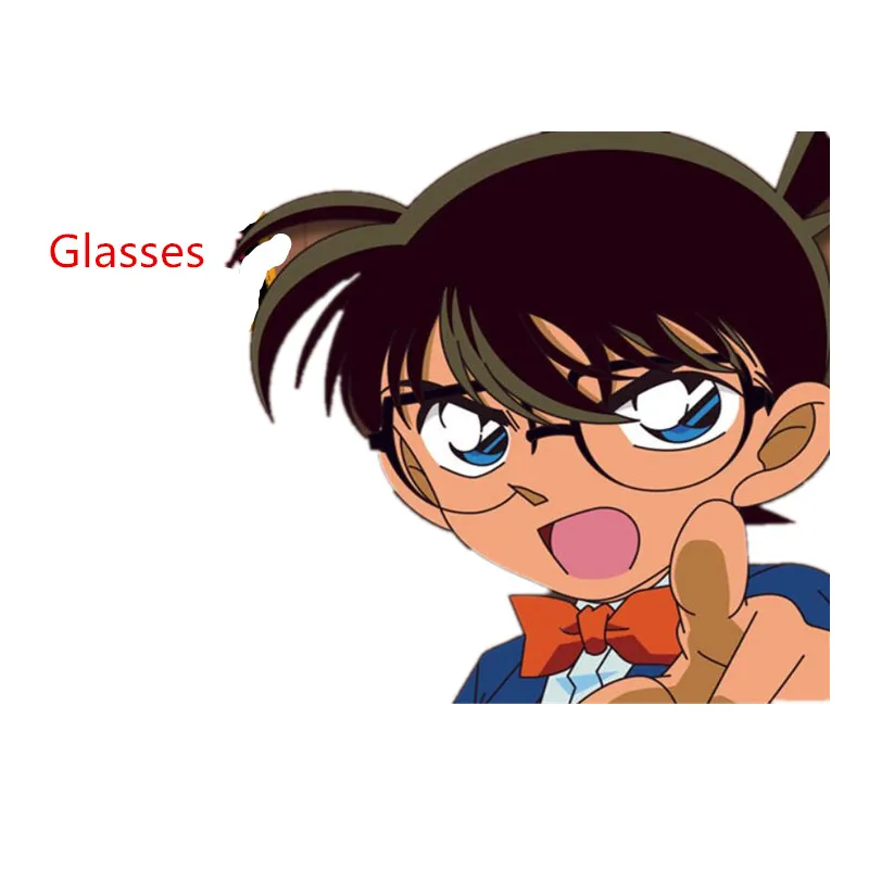 Glasses Аниме Детектив Конан Косплэй Шиничи Кудо Джимми Кудо Mouri Ran Rachel Мур Синий школьная униформа, костюм Одежда для вечеринки Хэллоуин - Цвет: Glasses
