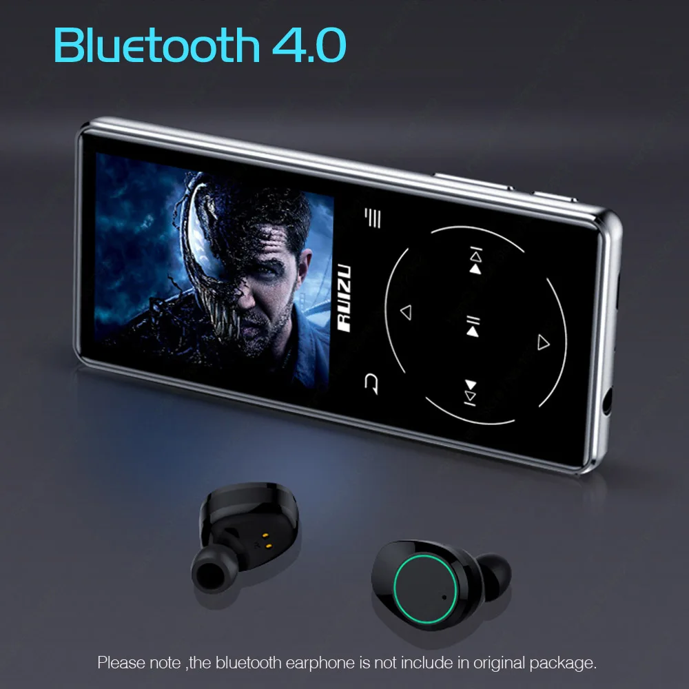 RUIZU D16 металлический Bluetooth MP3 плеер портативный аудио 8 Гб музыкальный со