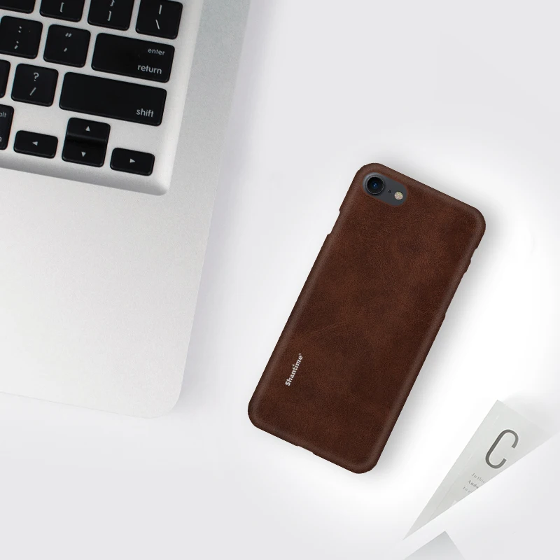 Роскошный Винтажный чехол из искусственной кожи чехол для Iphone 6, чехол для телефона для Iphone 6S, чехол в деловом стиле - Цвет: Brown
