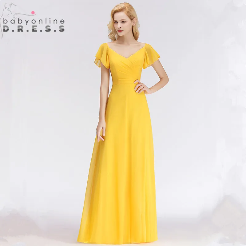 Женское длинное вечернее платье желтое ТРАПЕЦИЕВИДНОЕ ПЛАТЬЕ конфетных цветов с