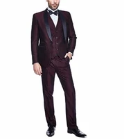 handsome groomsmen wool blend groom tuxedos mens wedding dress man jacket blazer prom dinner jacketpantstievest a112