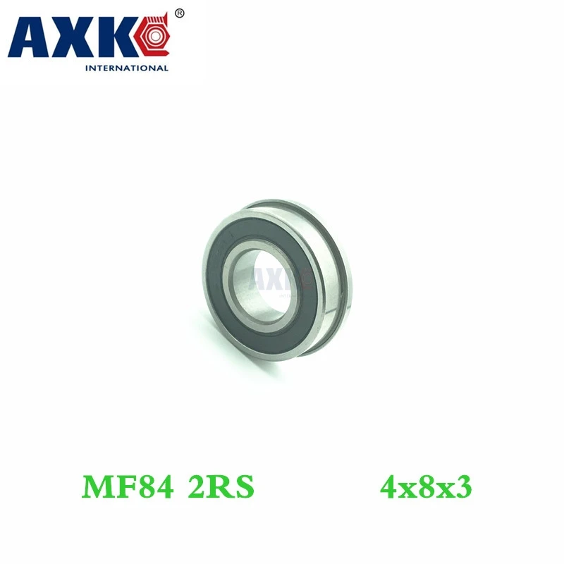 Axk Бесплатная доставка 4 шт. фланцевые 4x8x3 резиновые подшипники Abec 3 Mf84 2rs|bearing