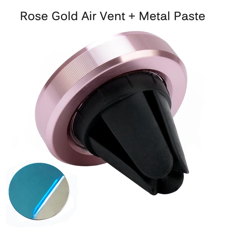 Pink Air Vent Магнитный автомобильный держатель для телефона в автомобиле, gps, на вентиляционное отверстие, на приборную панель, паста, магнитный держатель для телефона, подставка, автомобильное крепление, поддержка для iPhone, samsung - Цвет: Pink Air Vent