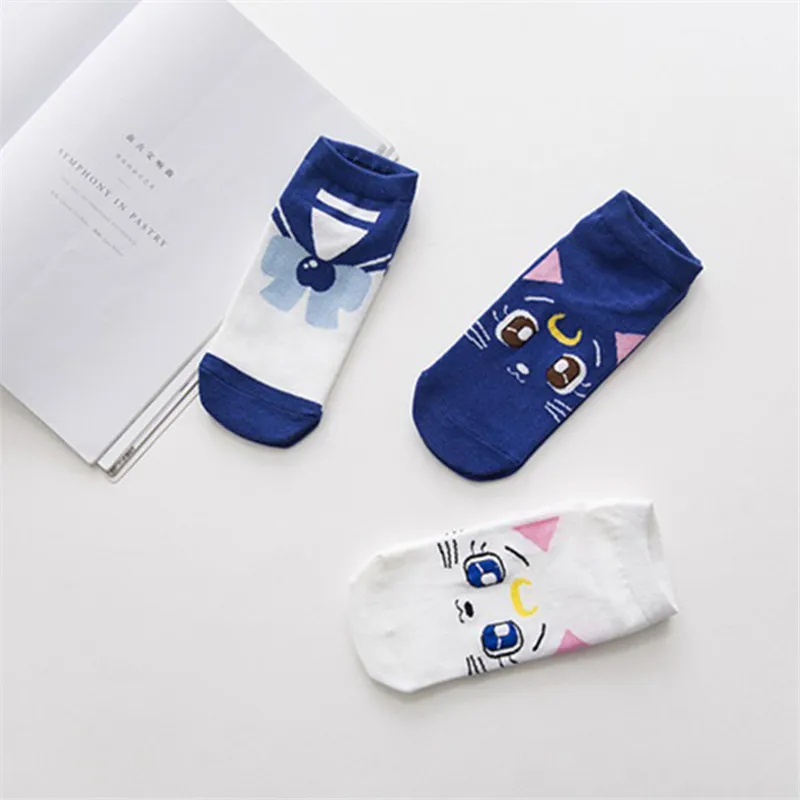 Носки для косплея аниме Sailor Moon мягкие и удобные хлопковые носки сделай